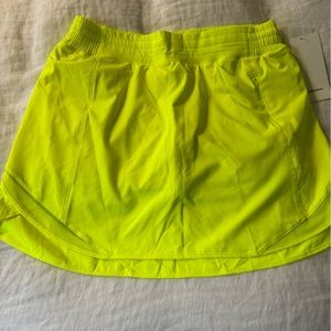 New with tags Lululemom neon yellow skort